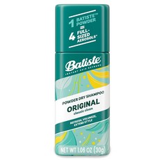 Batiste 파우더 드라이 샴푸 오일 흡수 논에어로졸 매끄럽게 혼합 오리지널 향 즉각적인 헤어 리프레쉬 TSA 준수 (30.1g(1.12온스), Batiste 파우더 드라이 샴푸, 오일 흡수, 논에어