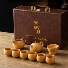 手工黃金段泥紫砂茶具套裝 西施壺 品茗杯 公道杯 過濾組, 商品主圖, 1個