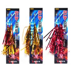 금호 문어 스커트 채비 반짝이 KS-375 2개입 갑오징어 쭈꾸미, 골드+레드, 1개