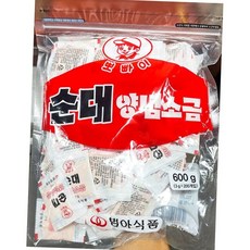 범아 업소용 순대 양념 소금 3g 200입 대용량 일회용소금, 1