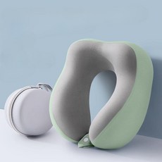 모먼슬립 낮잠베개 메모리폼 목베개 휴대용, 그레이