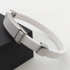 쥬띠크 티타늄 실리콘 정전기방지 팔찌, 화이트, 1개