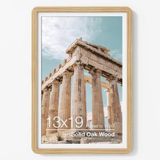 FLYJOE 33x48.3cm(13x19인치) 포스터 프레임 | 단단한 오크 나무 33x48.3cm(13x19인치) 사진 프레임 | 33x48.3cm(13x19인치) 사진 프레, Oak