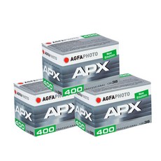 아그파필름 흑백필름 APX 400-36컷 (3롤) 세트상품 AGFA 400 FILM 일반필름, 1개, 아그파 흑백필름 APX 400-36컷 (3롤) 세트