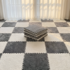 유피해피 층간소음 바닥 거실 퍼즐매트, 10개, 유피 그레이