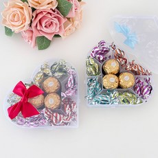 하트모양 스위트캔디 선물세트 감성 수제 포장 기념일, 1개, 180g