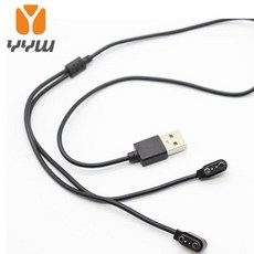지능형 블루투스 안경 소형 가전 헤드폰 충전기 1 in 2 마그네틱 흡입 충전 와이어 USB, Black, 1개