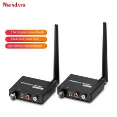 TV 박스 DVD PC 용 3.5mm RL AUX가 포함 된 2.4G 디지털 무선 Wifi 음악 어댑터 50M 무선 오디오 송신기 및 수신기 키트