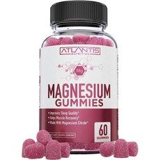 아틀란티스 뉴트리션 마그네슘 시트레이트 구미 Atlantis Nutrition Magnesium Citrate, 1개, 60정