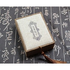 亞麻錦盒首飾收納盒, 灰亞麻盒, 1個, 灰亞麻盒