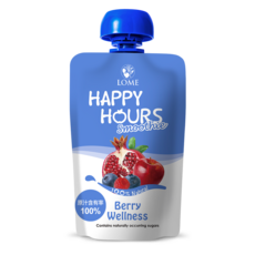 大地之愛 HAPPY HOURS 生機纖果飲, 100g, 1個, 蘋果+紅石榴+覆盆莓+藍莓