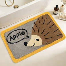 욕실 발매트 타월형 미끄럼방지 강력흡수 빨아쓰는 매트, 고슴도치