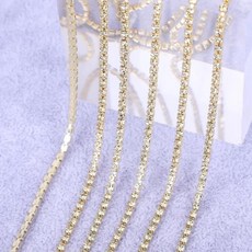 크리스탈 유리 라인석 체인 바닥 바느질 컵 트림, 9. Jonquil