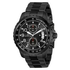 Invicta 남성용 스페셜리티 크로노그래프 블랙 다이얼 시계 아이온 플레이트 스테인리스 스틸 551619