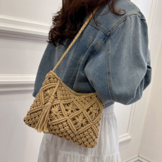 컬러인베리 미니 라탄 지갑 크로스백