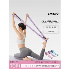 요가밴드 탄력 저항 근력운동 홈트 스트레칭 헬스밴드 고무밴드 운동용, 1개, 그라데이션 핑크 퍼플 10칸 110cm