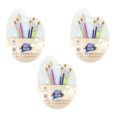 10칸 팔레트 컬러 붓 6종 세트 키즈 유치원 초등생 취미반 미술 준비물, 3개