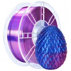 MMC LAB PLA 투컬러 실크 3D 프린터 필라멘트 보는 각도 따라 변하는 고품질 메탈릭 예술 작품, 레드블루, LAB 투컬러 실크