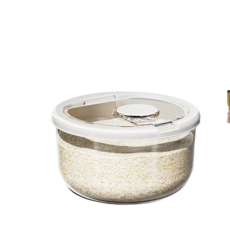 벌레 습기 막는 쌀통 잡곡통 곡물 수납함, 흰색, 1개