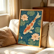 레트로 그림 서예 갤러리 품질의 캔버스 아트 포스터 홈 장식 중립 벽화, D. 30X40cmFrameless