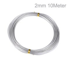 새로운 부드러운 알루미늄 와이어 은색 쥬얼리 0MM 10미터 비딩 스트리 코드 2 제작 DIY, 2mm 10Meter