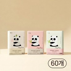 휴홈 무표백 애니밤 대나무 포켓티슈 3겹, 60개, 8매