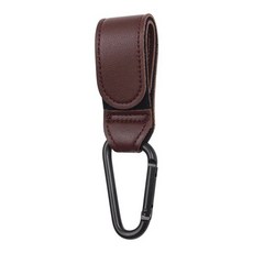 금속 가죽 매직 유모차 액세서리 방황 도구 특수 후크 휴대용 캐리지 등산 버클, [02] 다크 다크 브라운, 1개