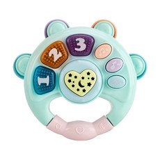 JoyBaby 嬰兒手搖鈴 嬰幼童玩具 鋼琴 吉他 玩具 麥克風 電子琴 手拍鼓 音樂搖鈴 幼兒早教玩具, 音樂鈴鼓, 1個
