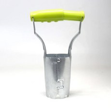 드릴링 묘목 이식 꽃 심기 화분 스테인레스 스틸 파종기 굴삭기 원예 나무 손잡이 구멍, 02 Light Green, 1개