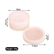 DIY 수제 석고 양식에 대한 실리콘 몰드 아로마 캔들 컵 금형 몽골 컵 석고 시멘트 보관 보석 상자 금형 용, 01 Round Shape