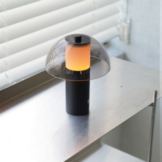 도르리 머쉬룸 버섯조명 미드센추리 LED 무드등, 블랙