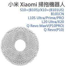 Xiaomi 小米 掃地機器人拖布, 1個, 石頭Qrevo Pro_灰拖布2入