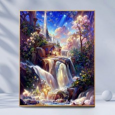 조이제이 36종 40x50 쉬운그림그리기 DIY 유화그리기세트 명화그리기, 007 밤풍경, 1세트