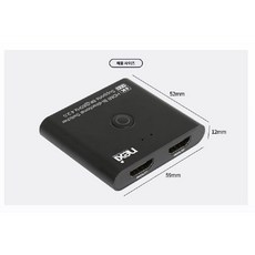 8K HDMI V2.1 양방향 선택기 무전원 PC 노트북 모니터 영상 화면 셀렉터 오디오, 1개