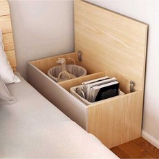 침대확장 프레임 수납 침대옆 연장 보관함 사이드 원목, 3. 참나무+흰색100x40x40조립
