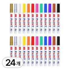 투데이리빙 24개 세트 페인트 마카 컬러 드로잉 마카펜 컬러링 드로잉펜 유성 방수 잉크, R98587A(A세트, 1세트, 12색