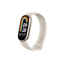 小米手環8 附電子發票 台灣保固一年, 小米手環8(金色) 送2保貼,+1條淺灰色, 金色, 1.62吋, 藍牙