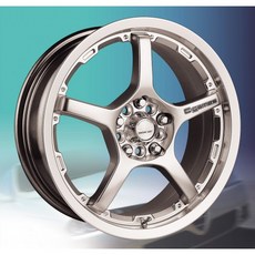 FK鋁圈 17吋 4/114 S192 銀底車邊 鋁合金輪圈, 1個