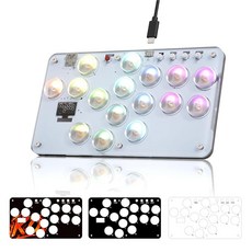 RK ROYAL KLUDGE T16C Arcade Stick 16 Keys with Custom RGB & Hot Swap All-Button Arcade Controller, RK ROYAL KLUDGE T16C Arcade St