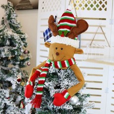 메리 크리스마스 트리 탑장식 루돌프 조형물 앤틱 eso+812XW