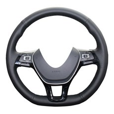 Eiseng DIY 블랙 천연 가죽 핸들 커버 2017 2016 2015 폭스바겐 VW 아르테온 제타 세단 하이브리드 파사트 e-골프 스포츠바겐 2018 2019 2020 20