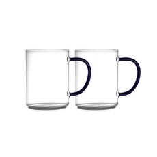 레벤호프 내열유리 머그컵 350ml, 2개, 블루 2개, 블루
