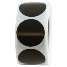 디어플레이스 컬러 롤스티커 500매 2.5cm, 1롤, 08.원형_블랙