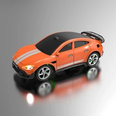 Jjrc의 새로운 1:64 스케일 시뮬레이션 드리프트 원격 조종 스포츠카 멋지고 가능한 조명이 있는 전기 장난, 07 Lava Orange