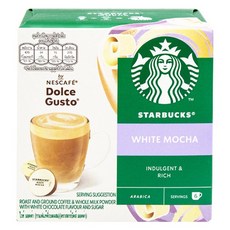 스타벅스 화이트모카 네스카페 돌체구스토 커피캡슐 15g x 6p + 밀크캡슐 5.5g x 6p, 1개, 6개입