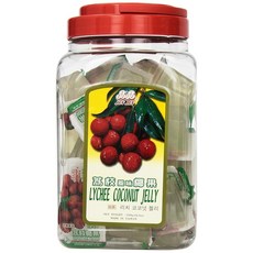 Jin Jin Lychee 코코넛 캔디 젤리 컵 1.5L58온스, 3.3 Pound (Pack of 1)
