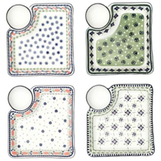 나눔접시 북유럽풍 소스볼 도자기 접시 야식 파티 그릇 2P 세트 79000EA 1EA, 로즈+클로버