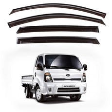 엑스핏 차종별 맞춤 스모그 썬바이저, 기아 봉고3, 투명블랙