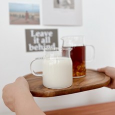 생활탐구 홈카페 용품 내열 유리 밀크 저그 라떼 아트 스티머 투명 스팀 피쳐 2종, 500ml, 1개