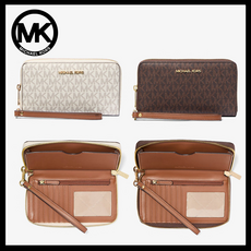 마이클코어스 젯 셋 시그니처 로고 스마트폰 손목 지갑